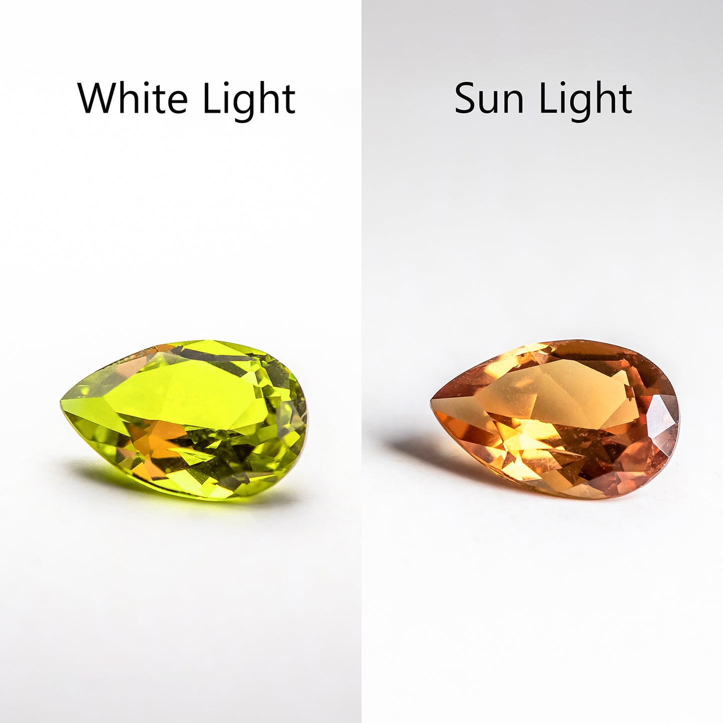 Nanosital #ANZ-1536 Diaspore Zultanite Color Change Pear 12*8 mm
