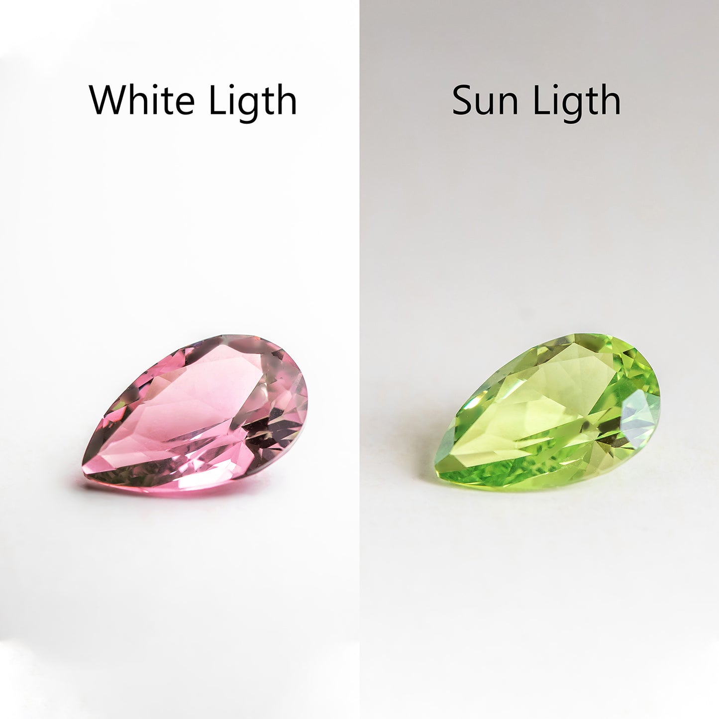 Nanosital #205 Color Change Pear 12*8 mm, Pear 9*6 mm