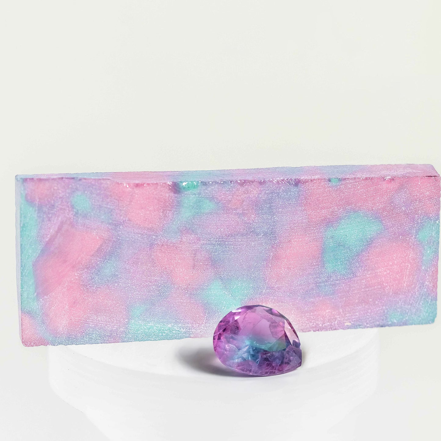 Nanosital #A-3674+A-7309 Pink-Blue Mélange rough