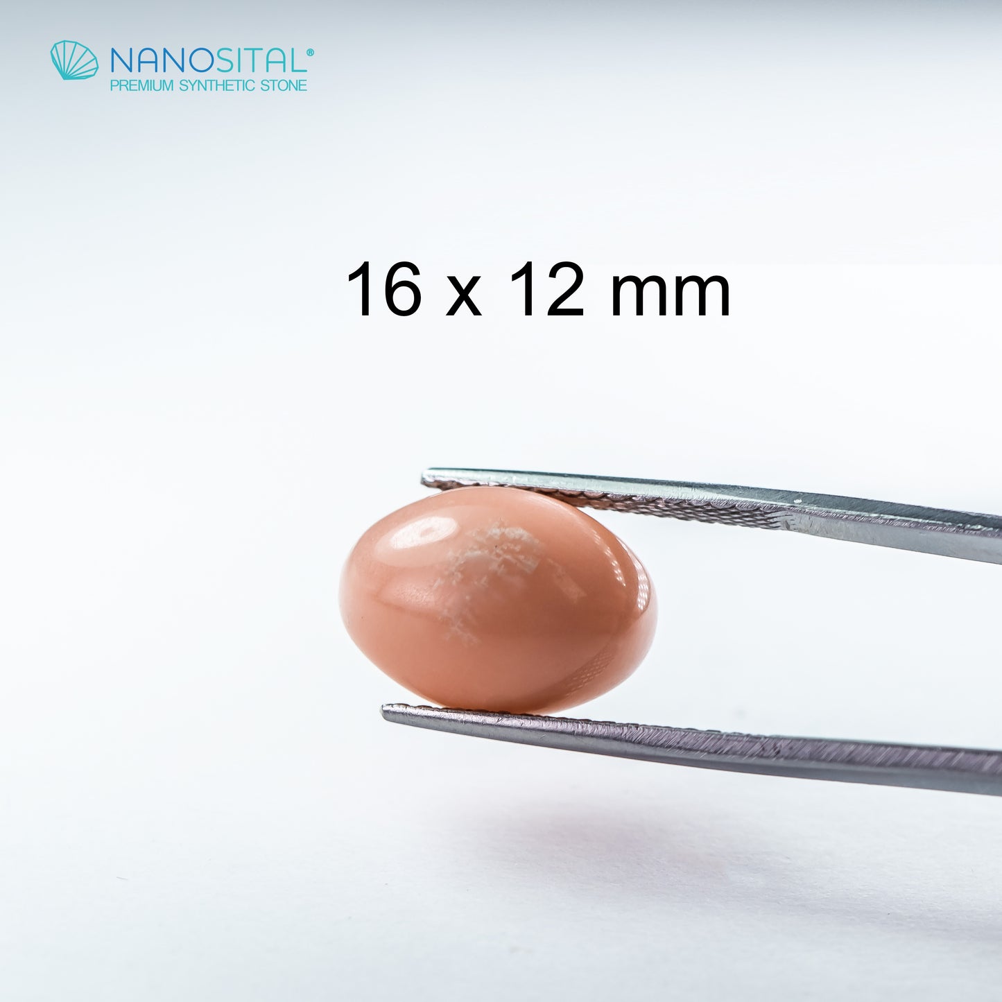 Nanosital #A-3250 Coral Peach Beads 16*12 mm, 12*10 mm with hole 1 mm