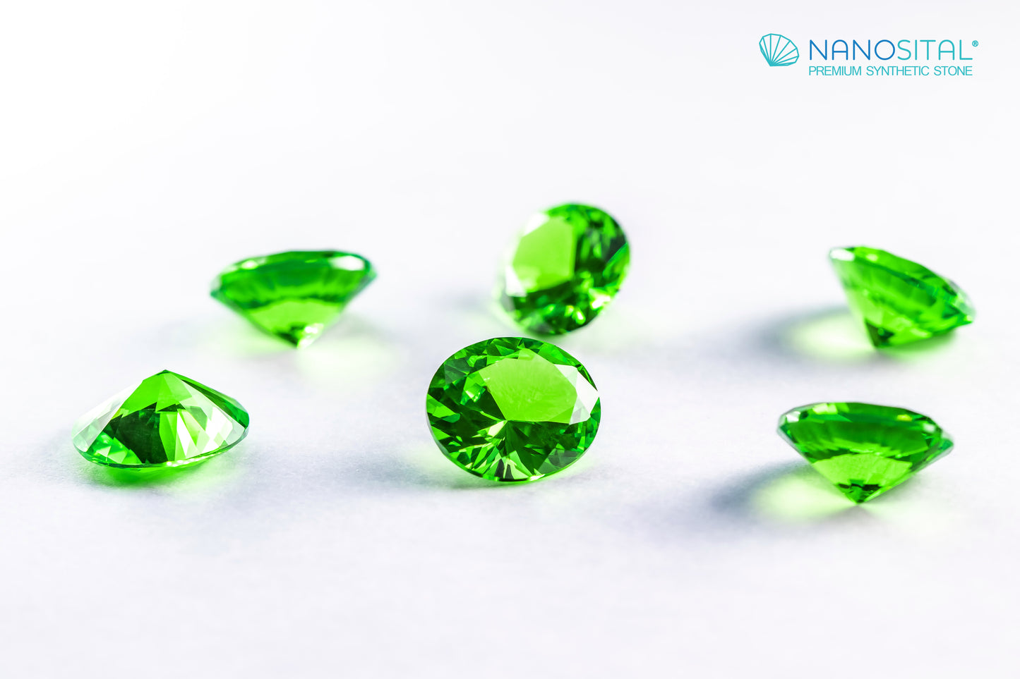 Nanosital #A-3855 Tsavorite Oval 14*12 mm, 12*10 mm