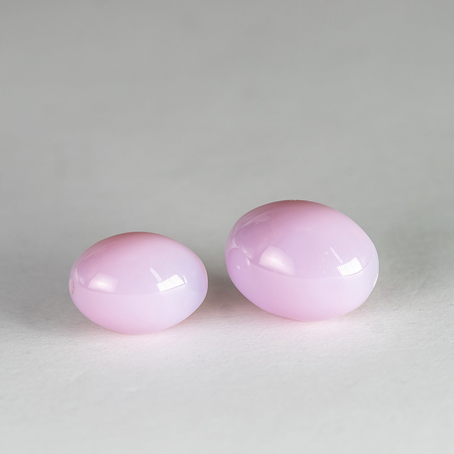 Nanosital #B-2860 Coral Milky Pink Beads 16*13 mm, 14*11 mm with half hole 1 mm