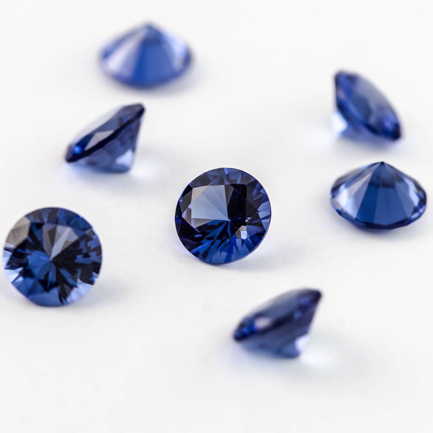 Nanosital #A-597 Sapphire Blue Medium Round 6.5 mm, 8 mm