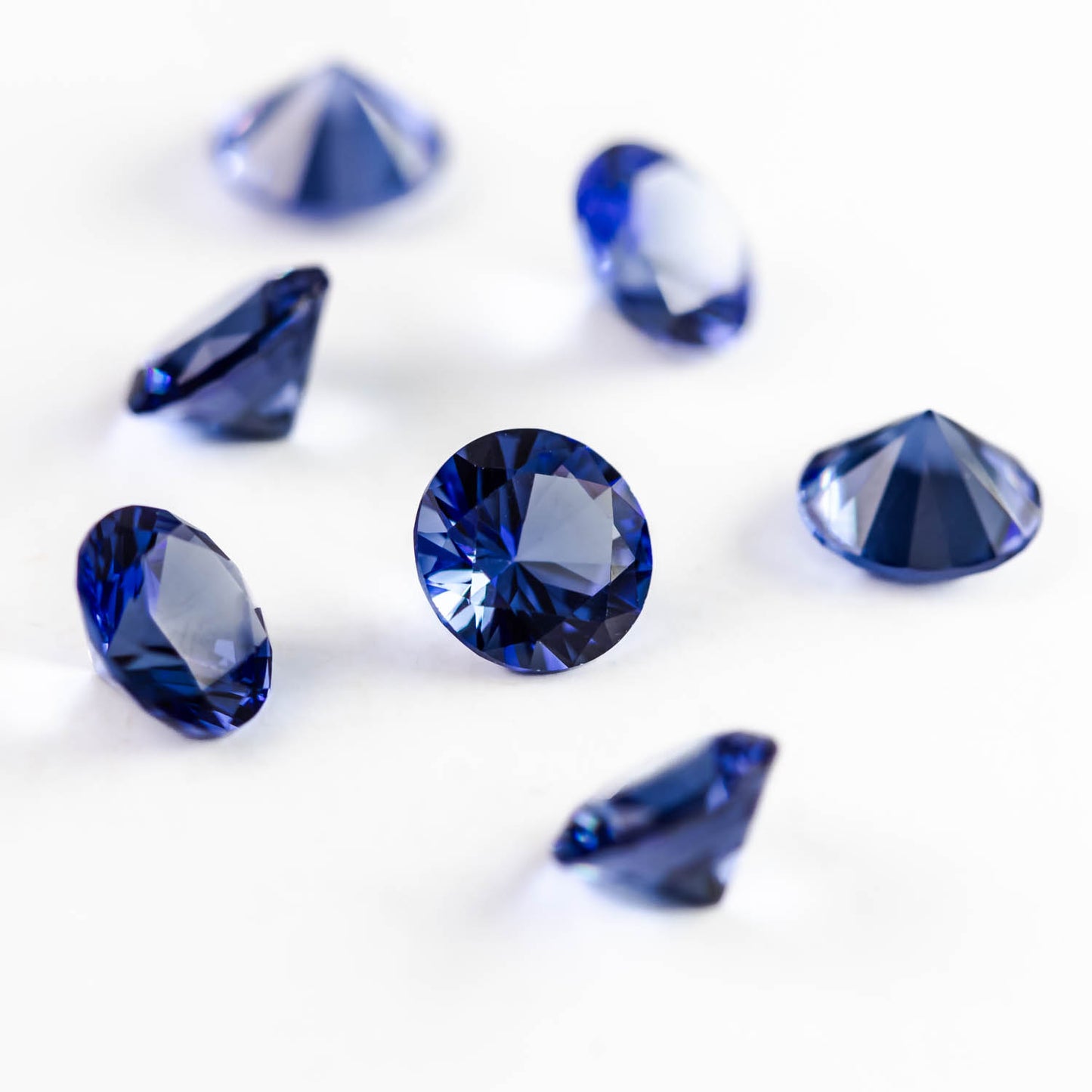 Nanosital #A-597 Sapphire Blue Medium Round 6.5 mm, 8 mm