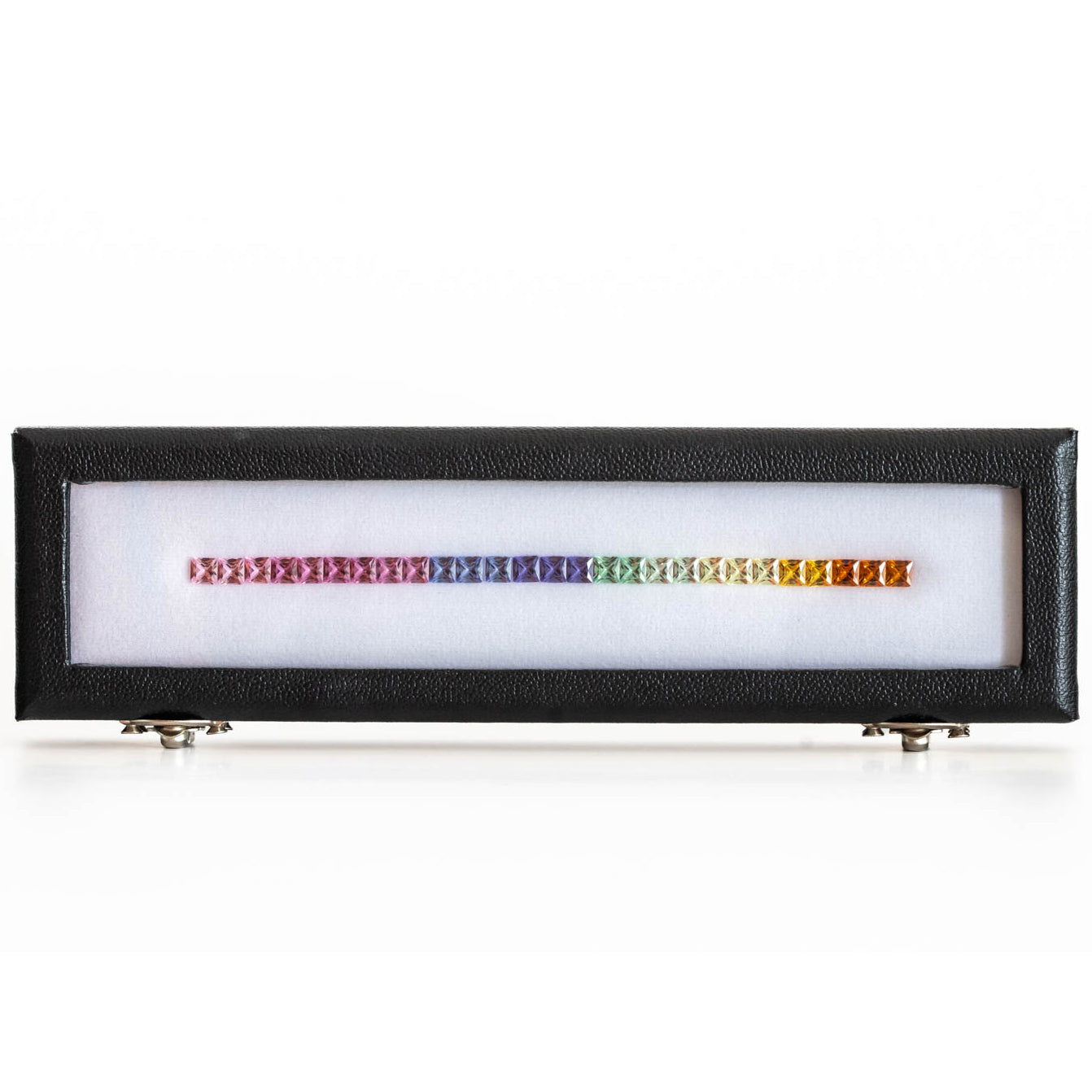 Nanosital Multiple colors Rainbow Square 5mm and full bracelet