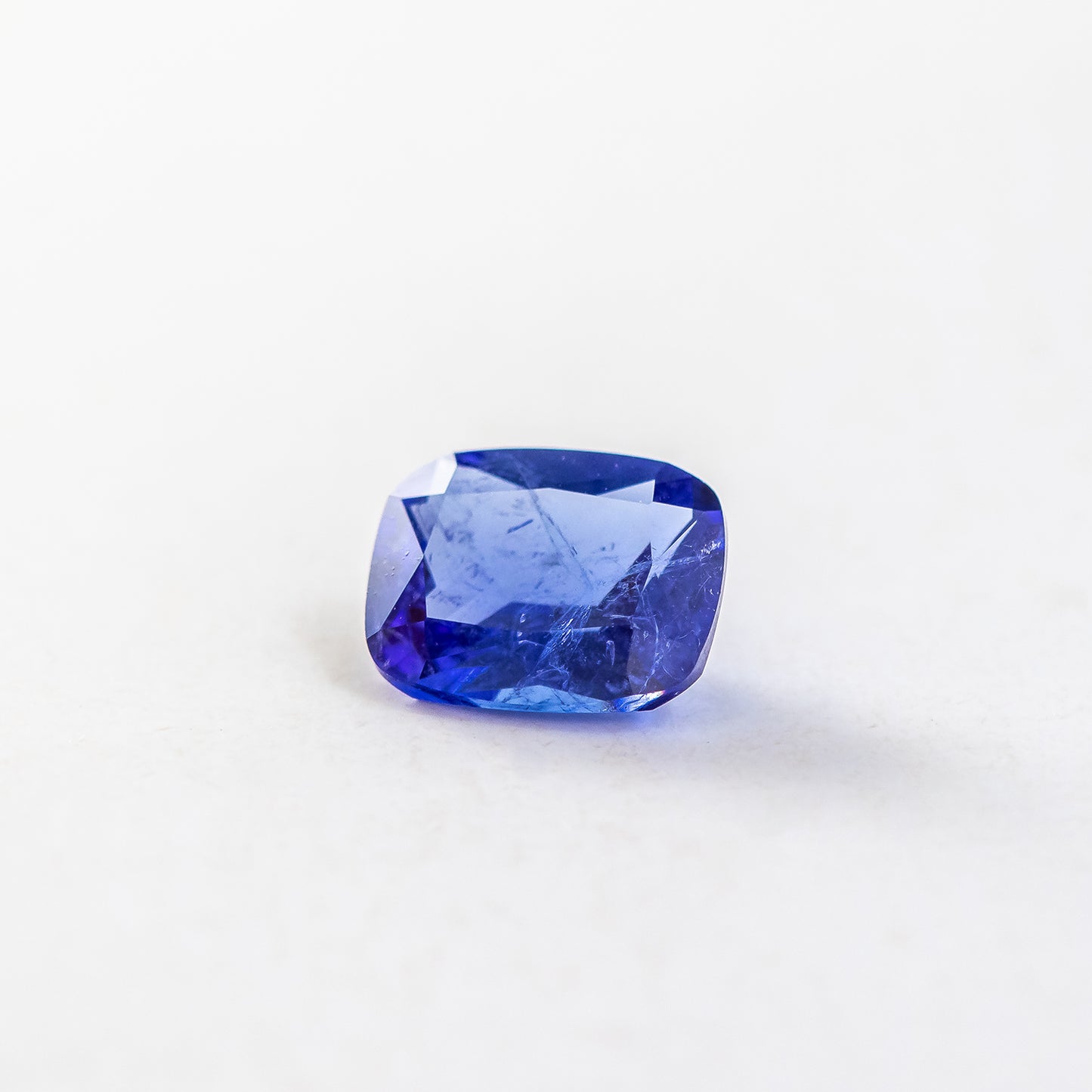 Nanosital #Z-597 Blue Sapphire with inclusions cushion 10*8 mm