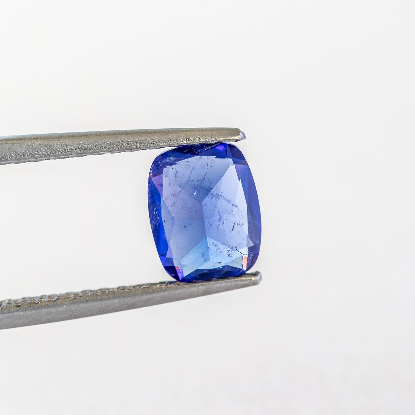 Nanosital #Z-597 Blue Sapphire with inclusions cushion 10*8 mm