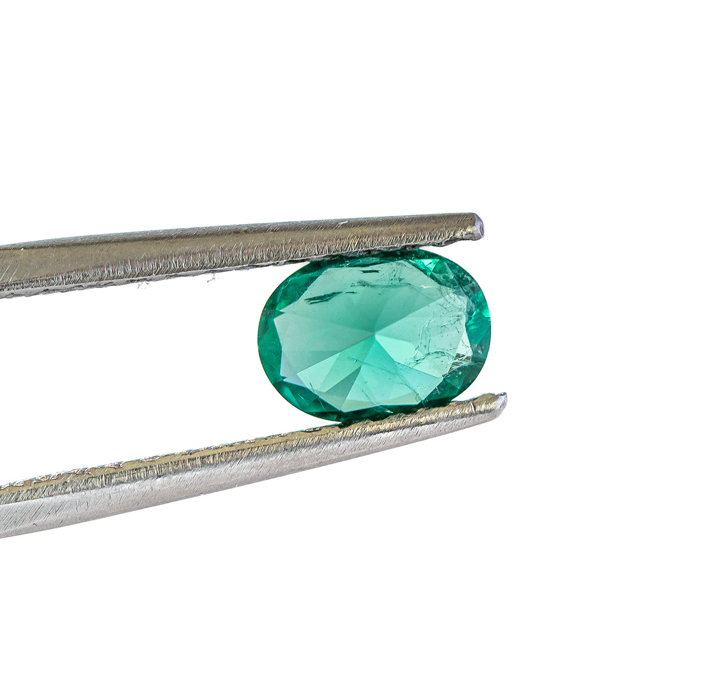 Nanosital #Z-22 Emerald with inclusions Oval 8*6 mm