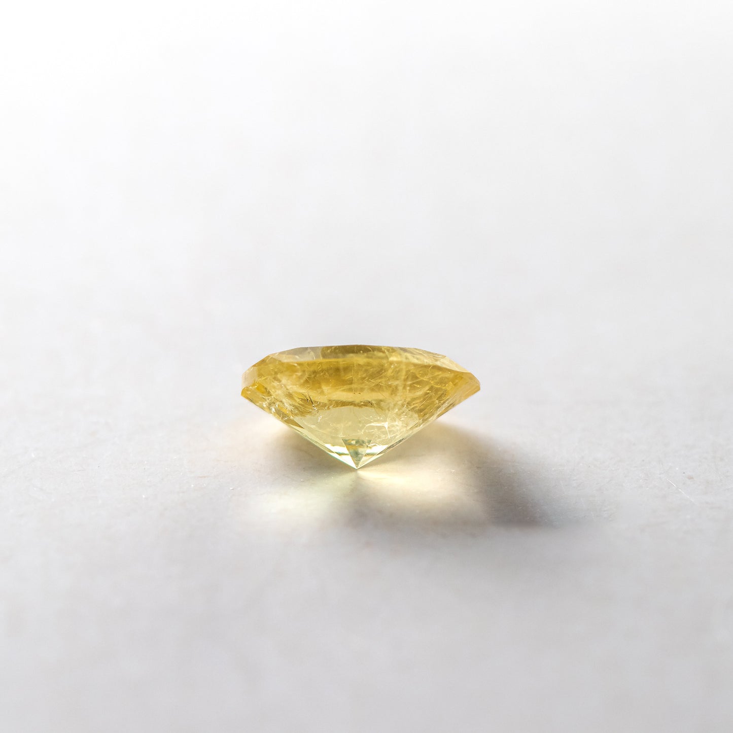 Nanosital #Z-7606 Yellow Sapphire with inclusions Oval 10*8 mm, 8*6 mm