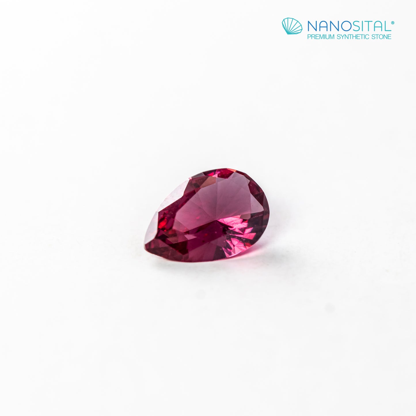 Nanosital #Z-R4 Rubellite with inclusions Pear 10*7 mm