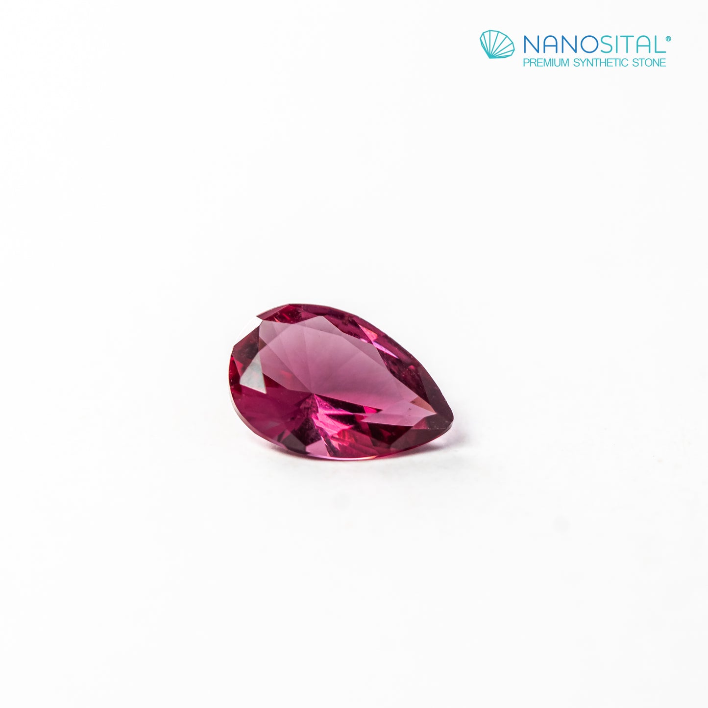 Nanosital #Z-R4 Rubellite with inclusions Pear 10*7 mm