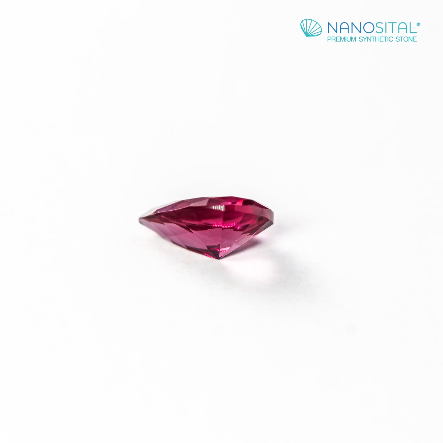 Nanosital #Z-R4 Rubellite with inclusions Pear 10*7 mm