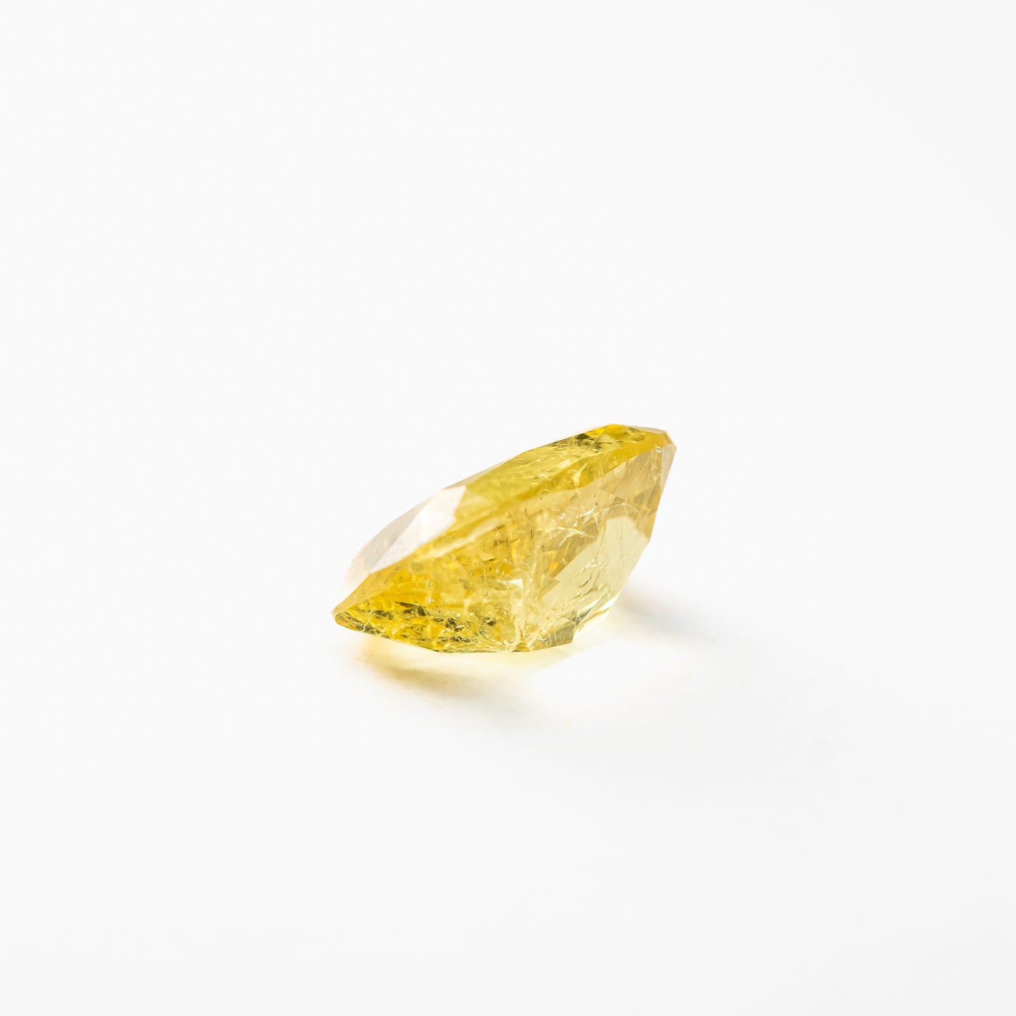 Nanosital #Z-7607 Yellow Sapphire with inclusions Cushion 16*12 mm