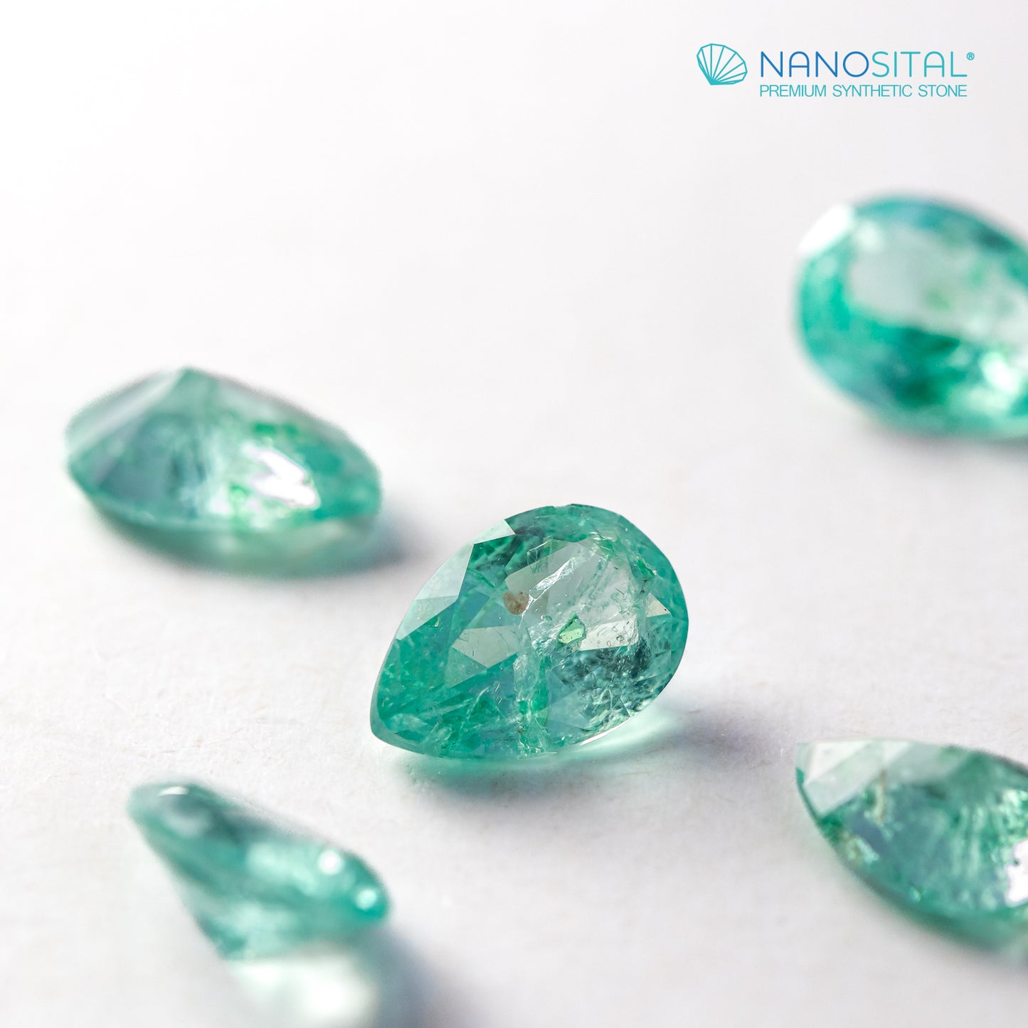 Nanosital Z colors with inclusions Pear 10*7 mm