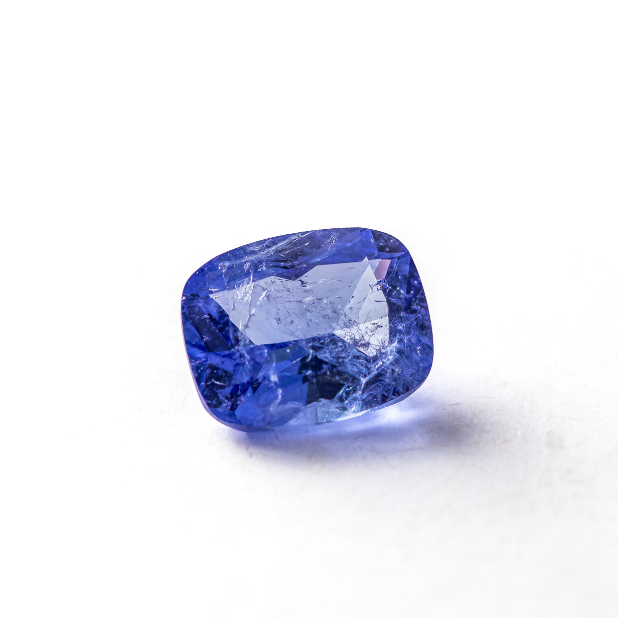 Nanosital #Z-146 Tanzanite Light with inclusions Cushion 10*8 mm