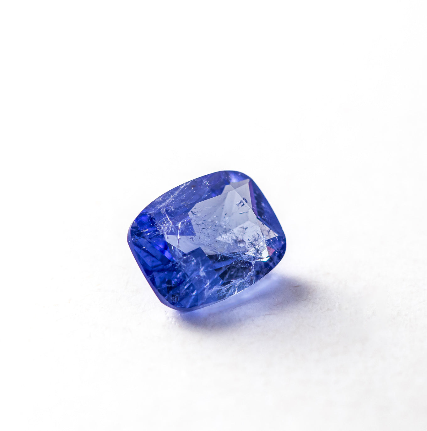 Nanosital #Z-146 Tanzanite Light with inclusions Cushion 10*8 mm