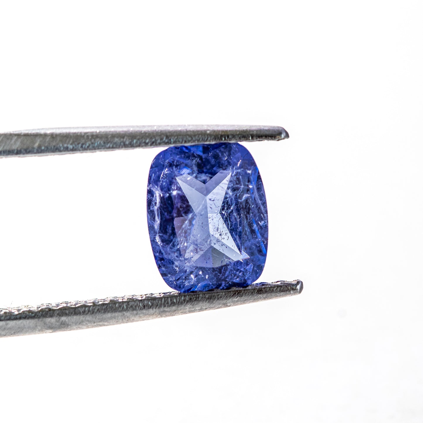 Nanosital #Z-146 Tanzanite Light with inclusions Cushion 10*8 mm