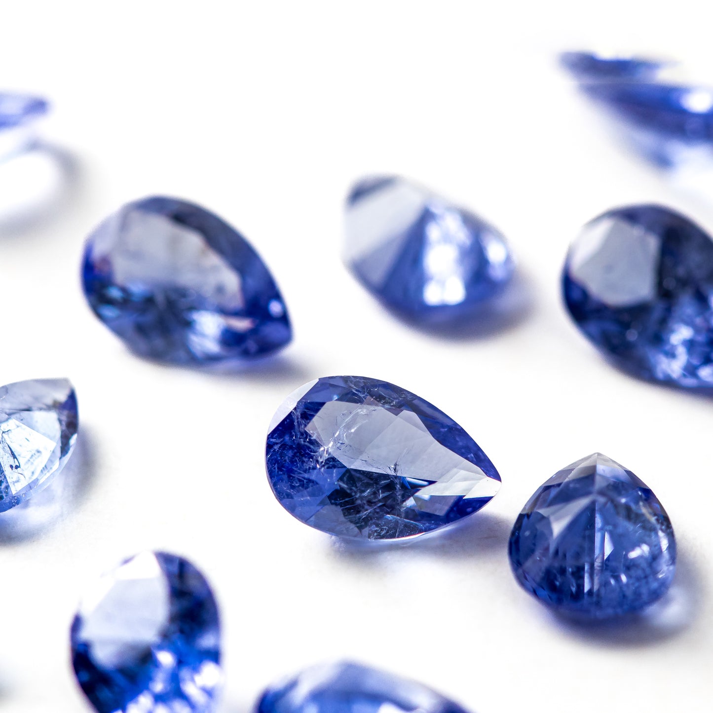 Nanosital #Z-146 Tanzanite with inclusions Pear 10*7 mm