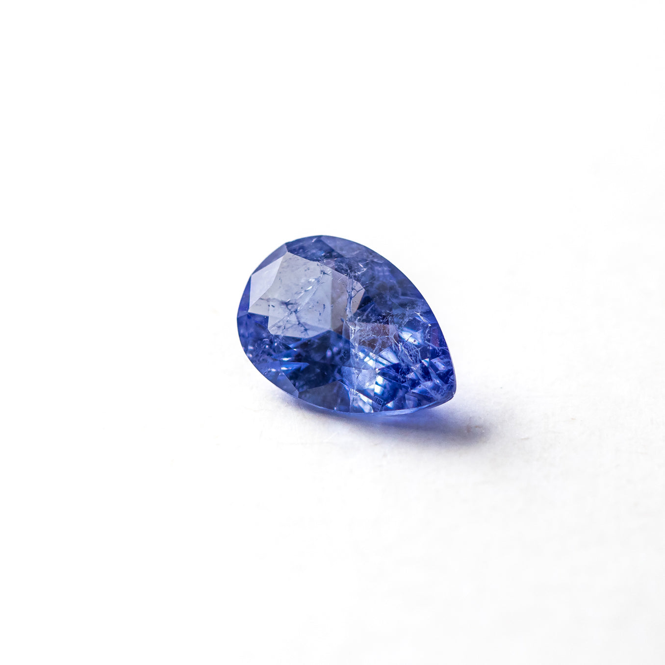 Nanosital #Z-146 Tanzanite with inclusions Pear 10*7 mm