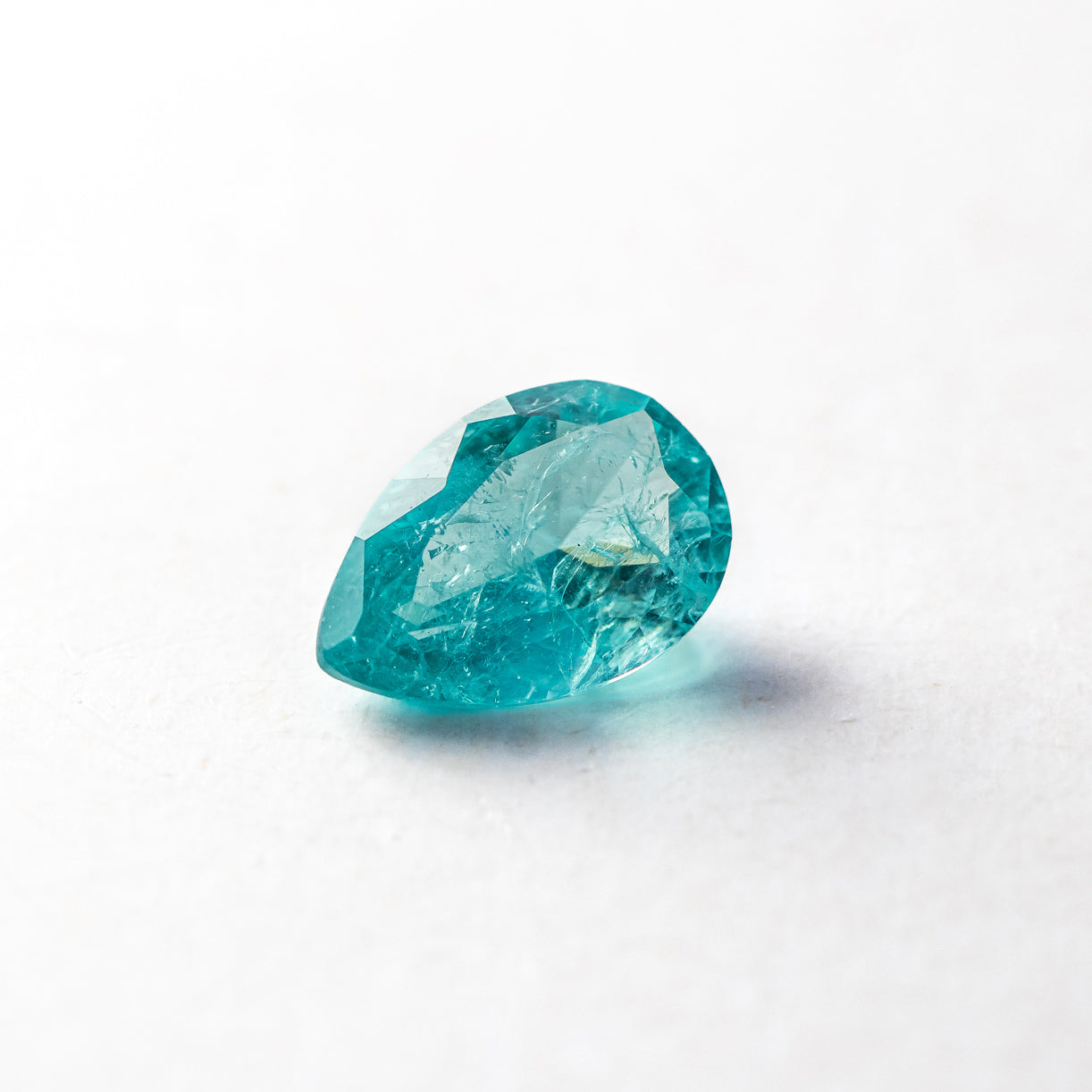 Nanosital #Z-7309 Blue Paraiba with inclusions Pear 10*7 mm