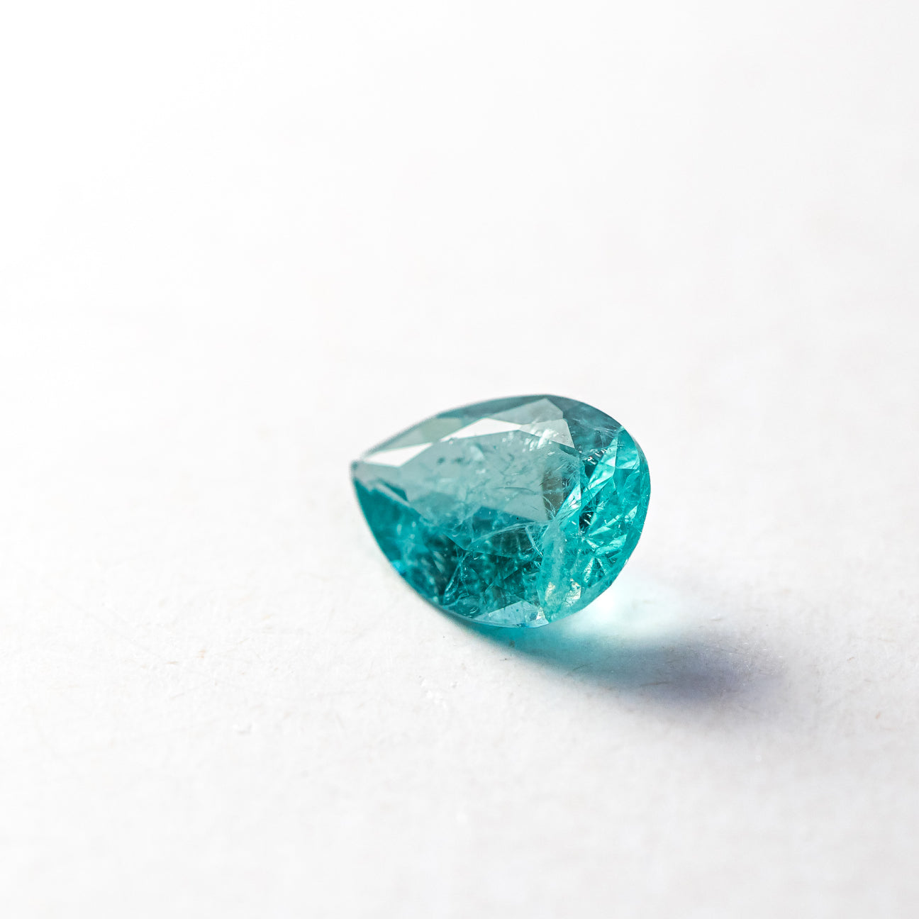Nanosital #Z-7309 Blue Paraiba with inclusions Pear 10*7 mm