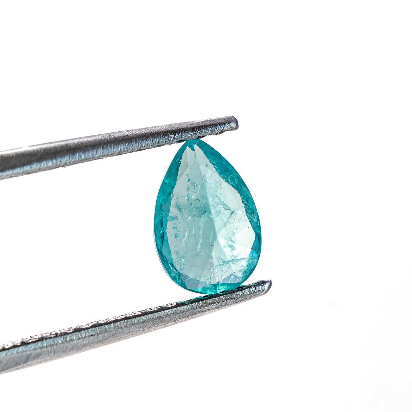 Nanosital #Z-7309 Blue Paraiba with inclusions Pear 10*7 mm