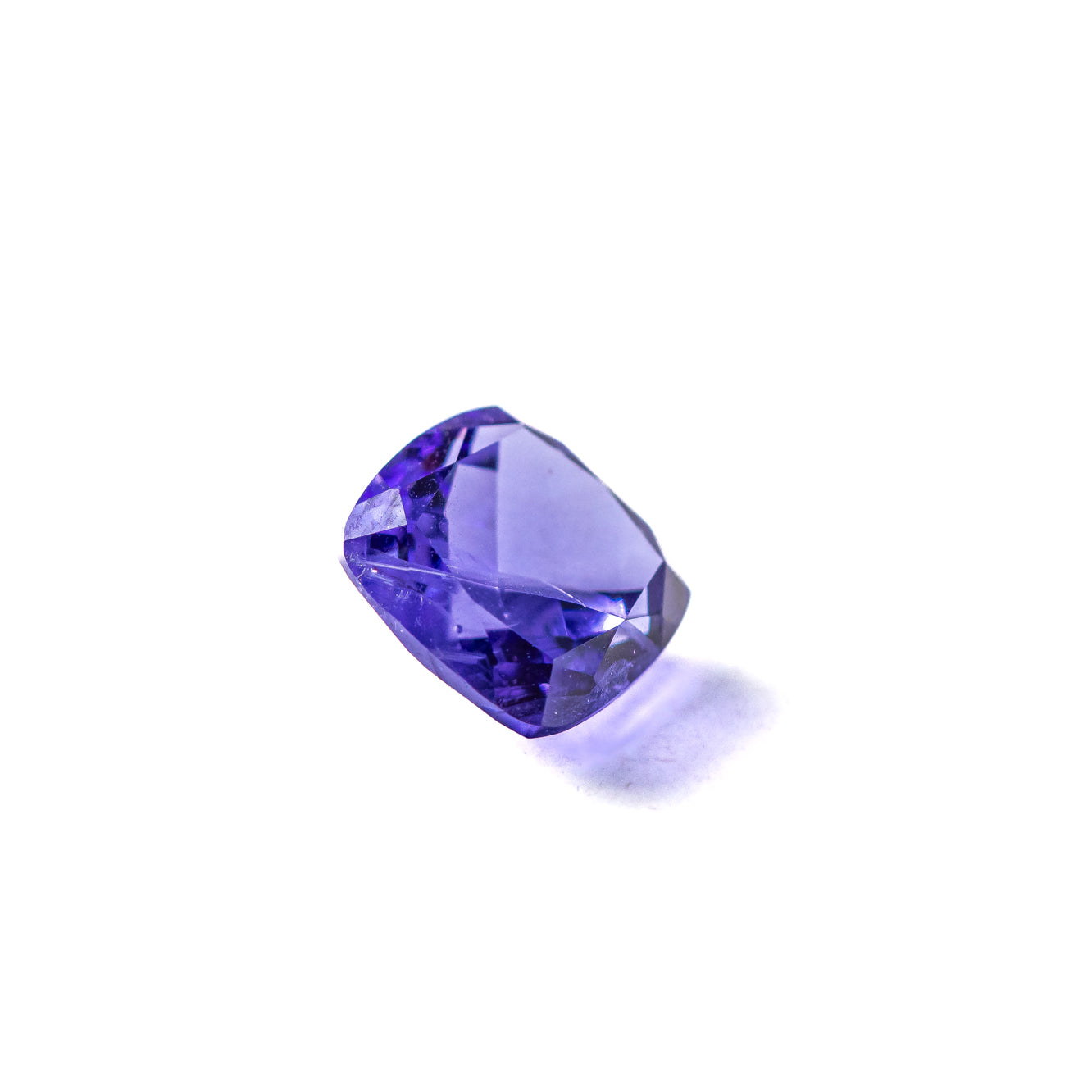 Nanosital #Z-124 Tanzanite with inclusions Cushion 10*10 mm, 8*8 mm