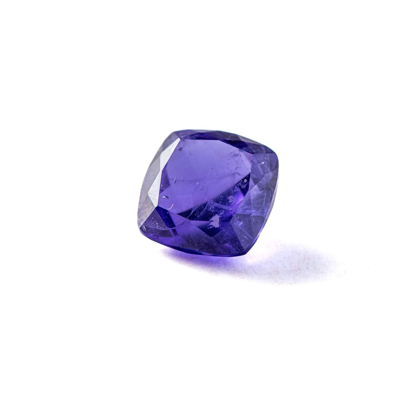 Nanosital #Z-124 Tanzanite with inclusions Cushion 10*10 mm, 8*8 mm