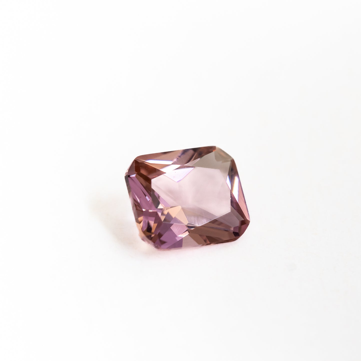 Nanosital #E-195 Morganite Dark Octagon 12*10 mm, 8*6 mm