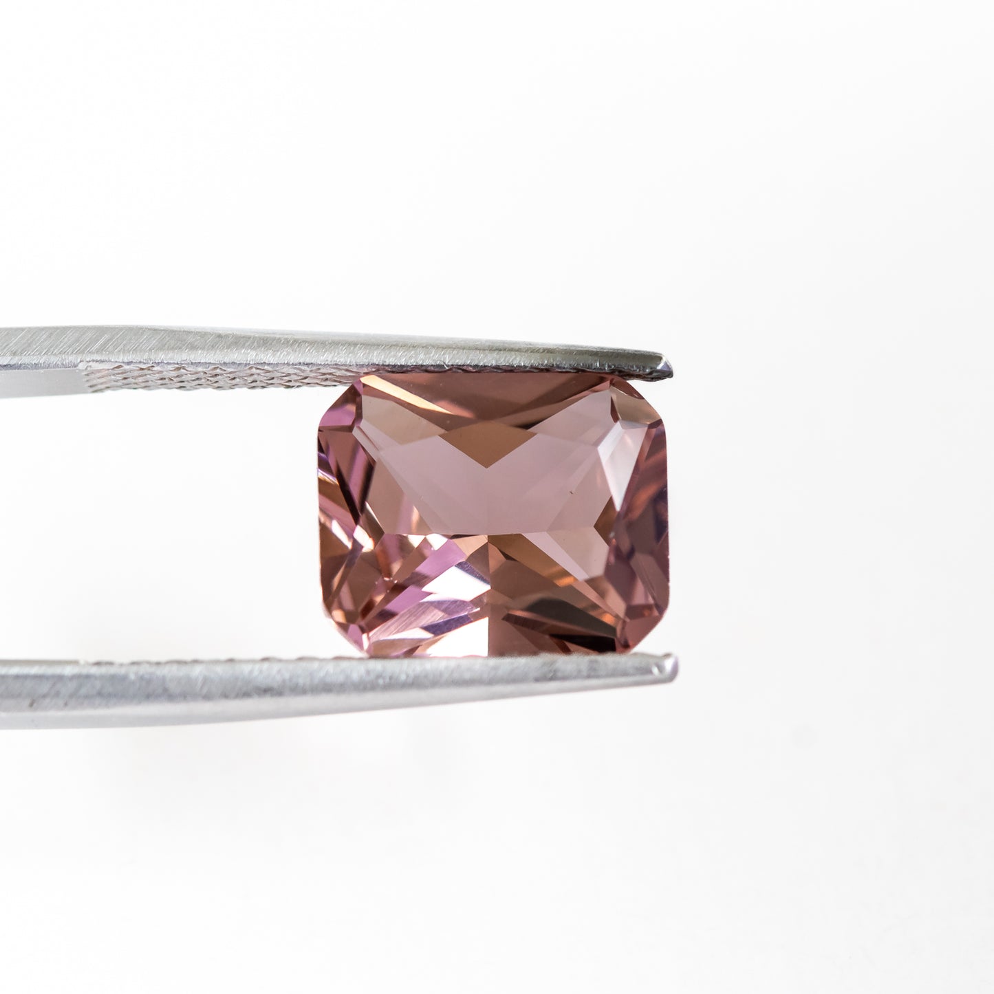 Nanosital #E-195 Morganite Dark Octagon 12*10 mm, 8*6 mm