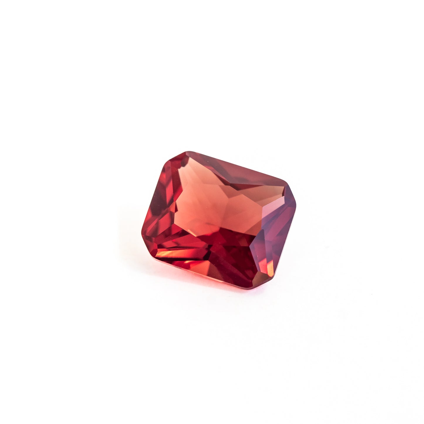 Nanosital #E-481 Padparadscha Octagon 12*10 mm, 8*6 mm