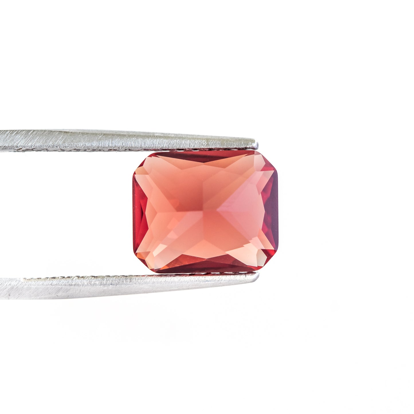 Nanosital #E-481 Padparadscha Octagon 12*10 mm, 8*6 mm