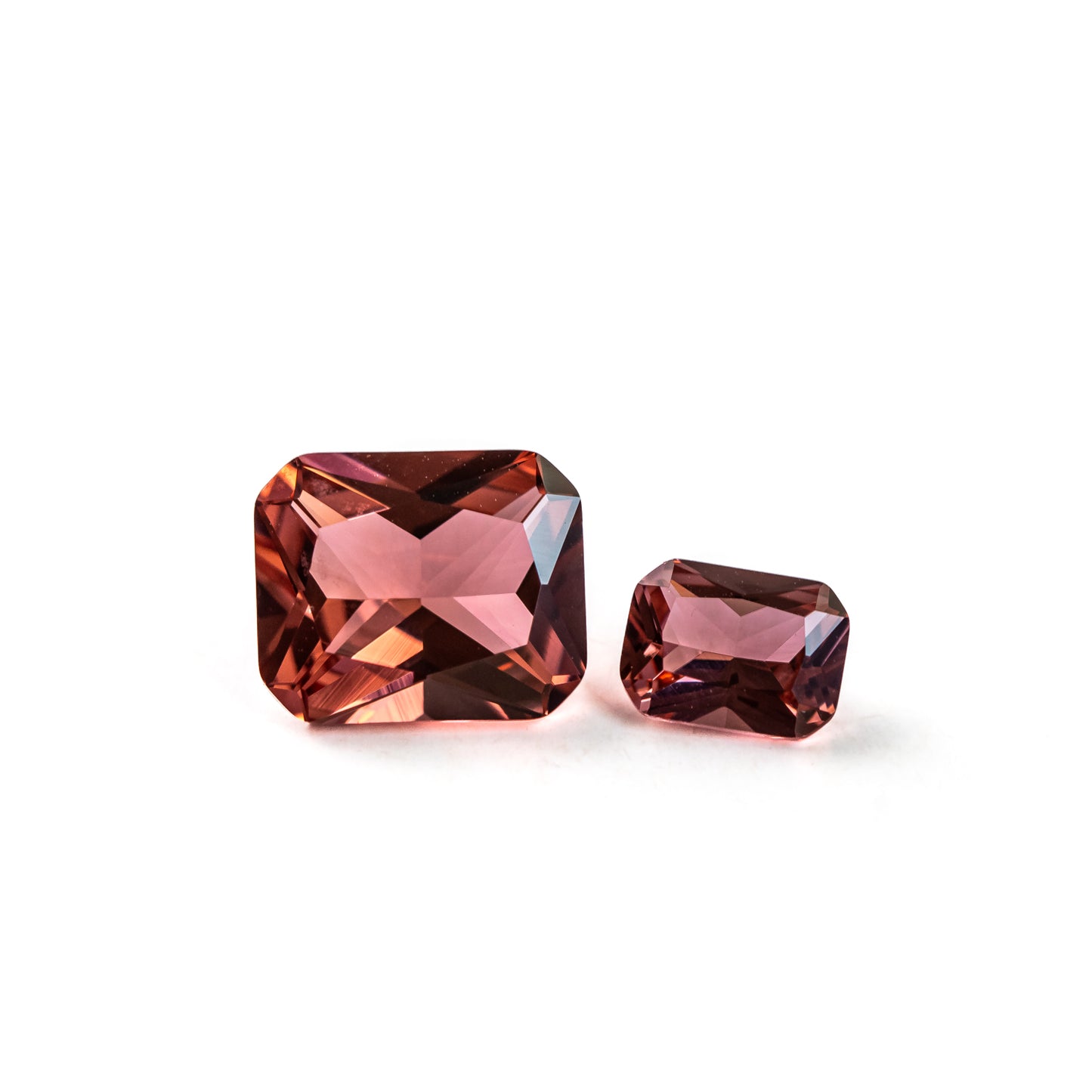 Nanosital #E-100 Rubellite Light Octagon 12*10 mm, 8*6 mm