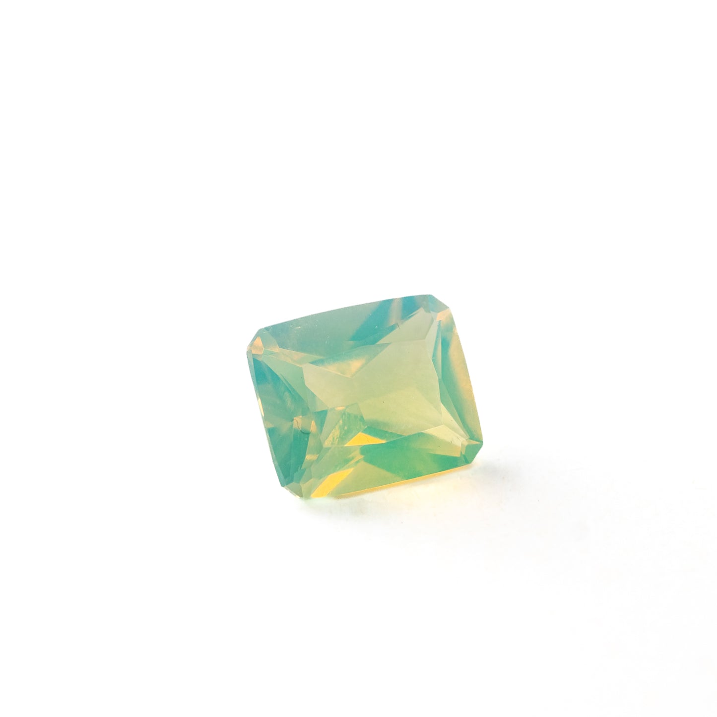 Nanosital #A-9825 Apple Green Opal Octagon 12*10 mm, 8*6 mm