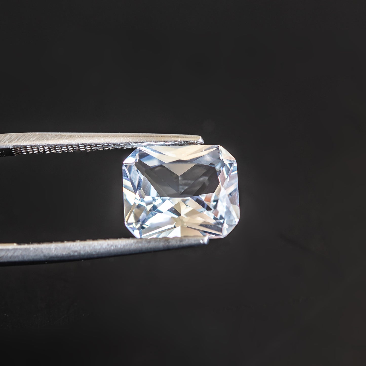 Nanosital #A-1345 White Topaz Octagon 12*10 mm, 8*6 mm