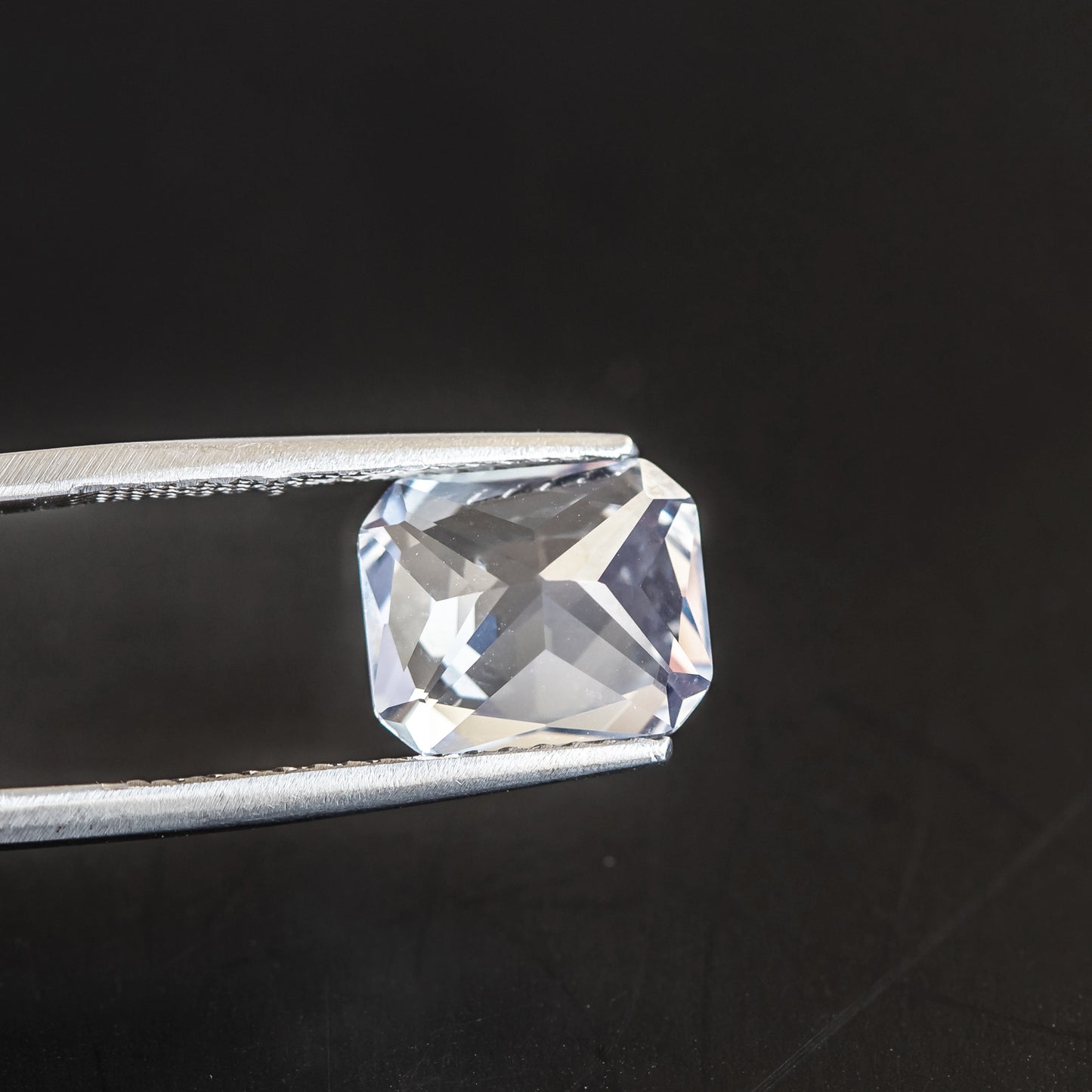 Nanosital #A-1345 White Topaz Octagon 12*10 mm, 8*6 mm
