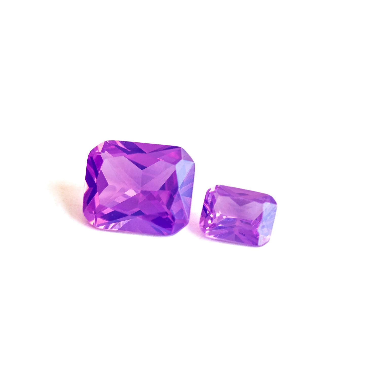 Nanosital #E-182/1 Chalcedony Orchid Purple Octagon 12*10 mm, 8*6 mm