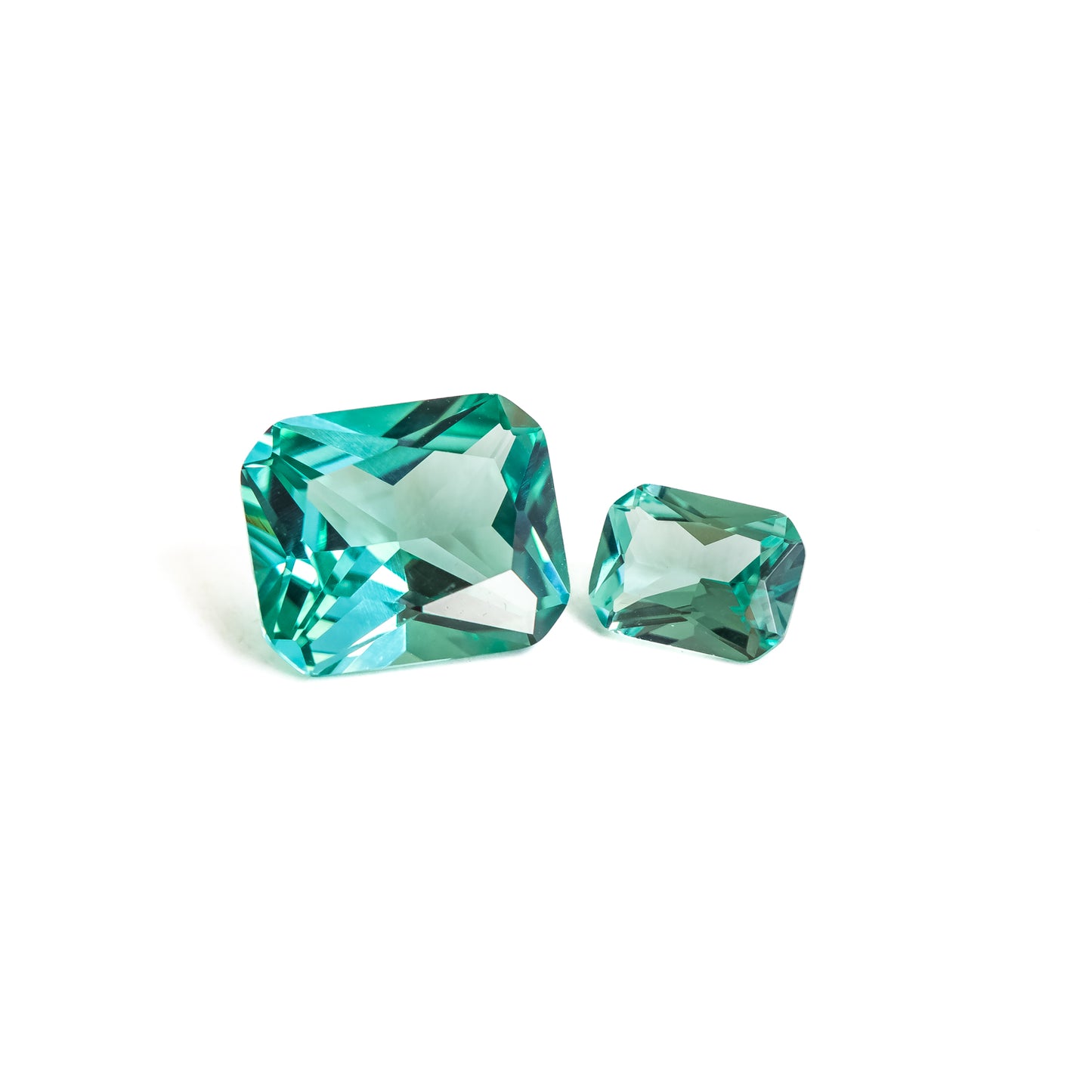 Nanosital #25 Tourmaline Green Bluish Octagon 12*10 mm, 8*6 mm