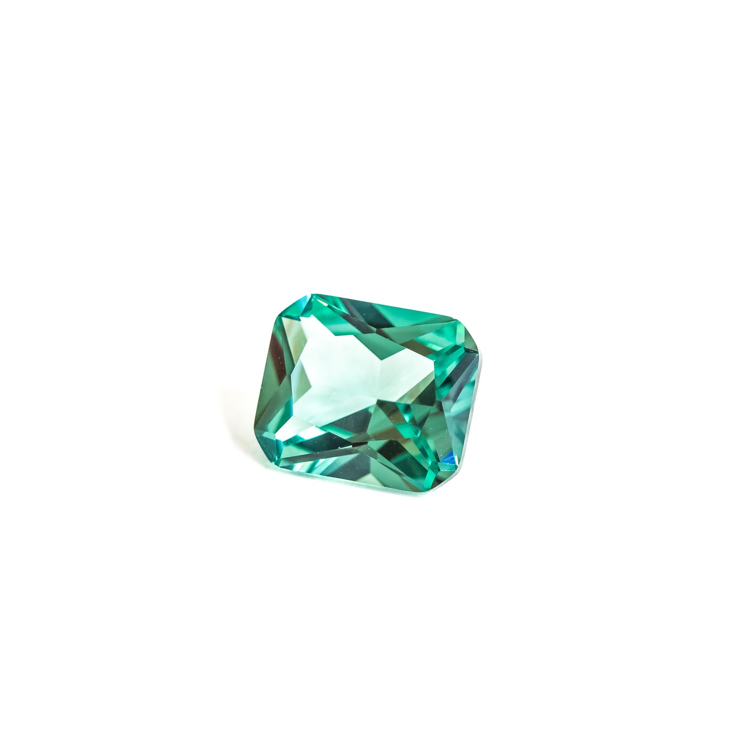 Nanosital #25 Tourmaline Green Bluish Octagon 12*10 mm, 8*6 mm