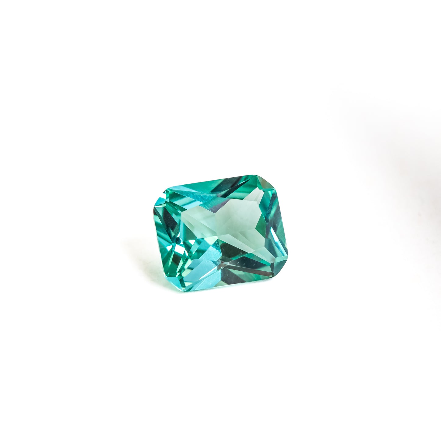 Nanosital #25 Tourmaline Green Bluish Octagon 12*10 mm, 8*6 mm