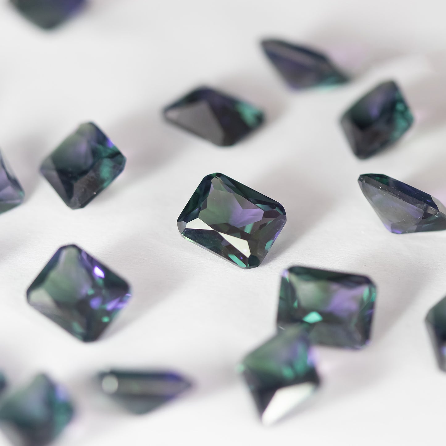 Nanosital #E-156 Alexandrite Color change Octagon 10*8 mm, 8*6 mm