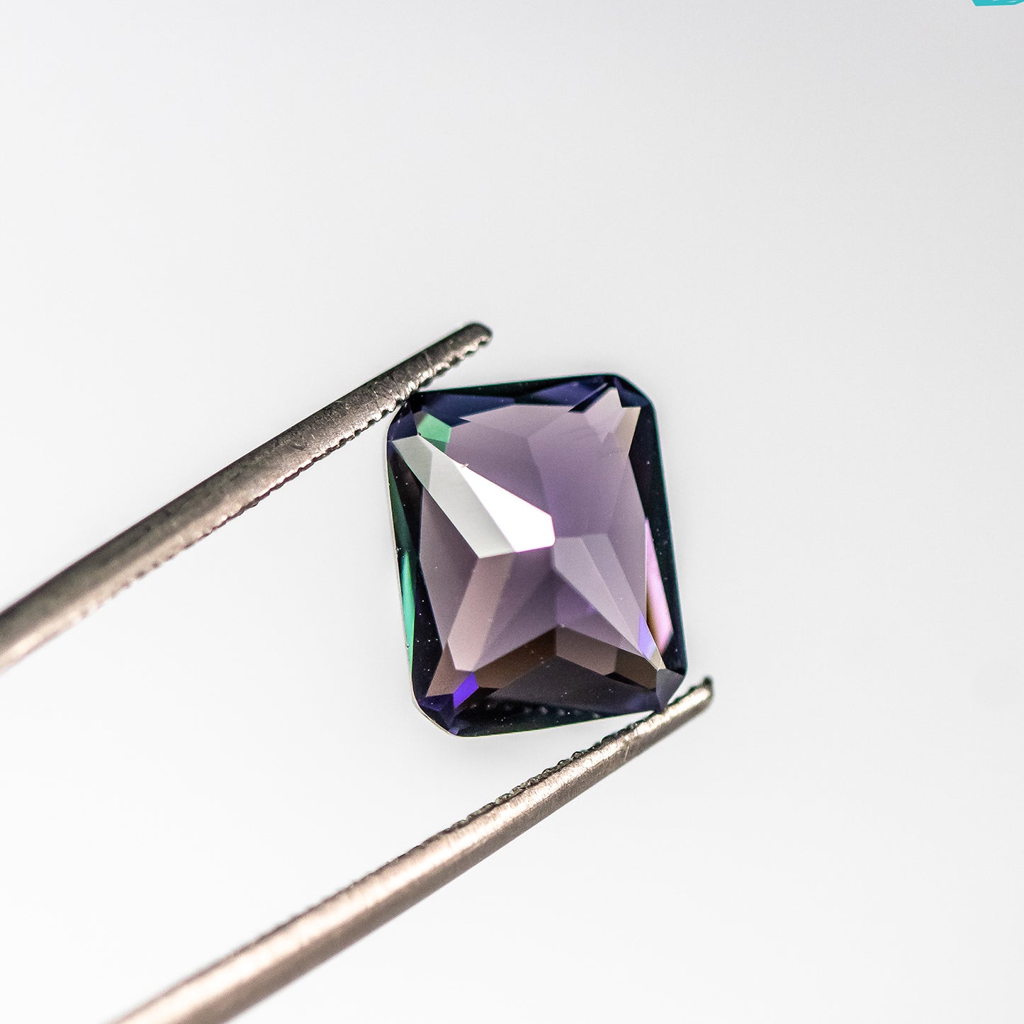 Nanosital #E-156 Alexandrite Color change Octagon 10*8 mm, 8*6 mm