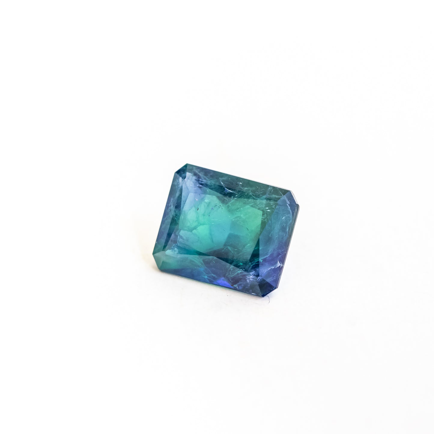 Nanosital #Z-22+Z-597 Dark Blue-green Mélange Octagon 12*10 mm, 8*6 mm
