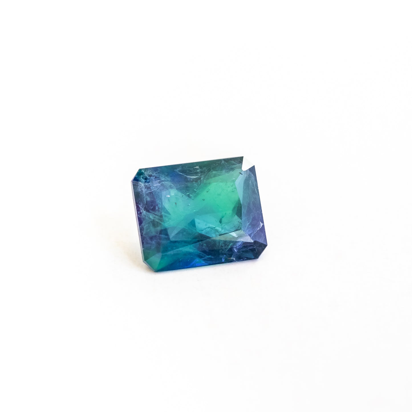 Nanosital #Z-22+Z-597 Dark Blue-green Mélange Octagon 12*10 mm, 8*6 mm