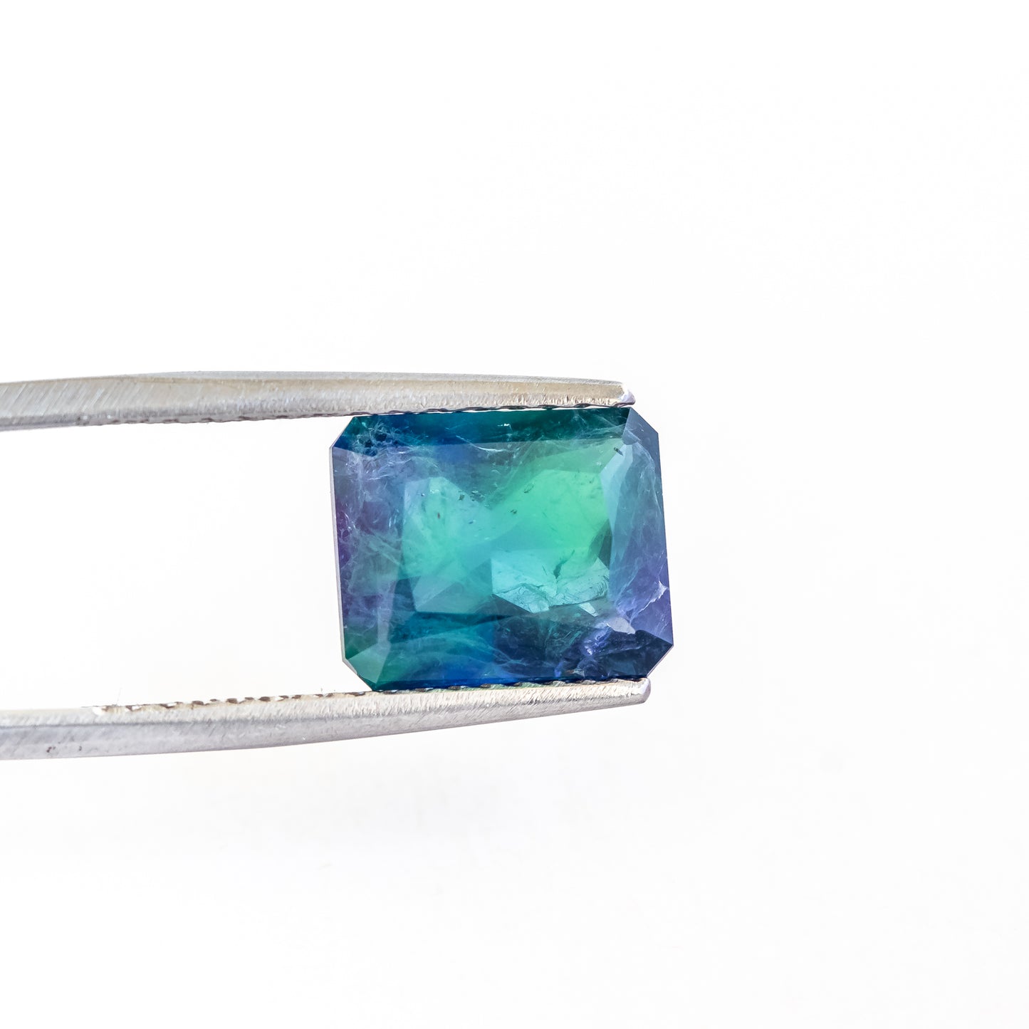 Nanosital #Z-22+Z-597 Dark Blue-green Mélange Octagon 12*10 mm, 8*6 mm