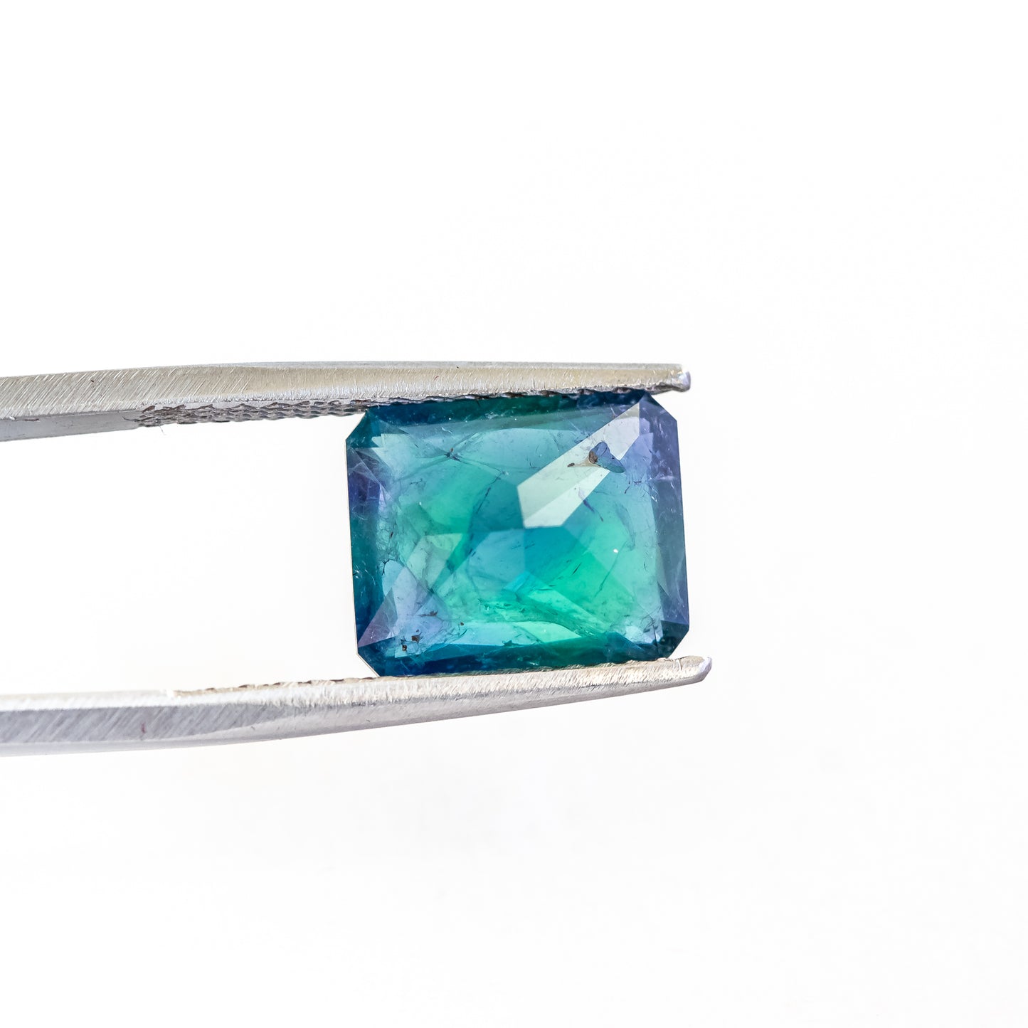 Nanosital #Z-22+Z-597 Dark Blue-green Mélange Octagon 12*10 mm, 8*6 mm