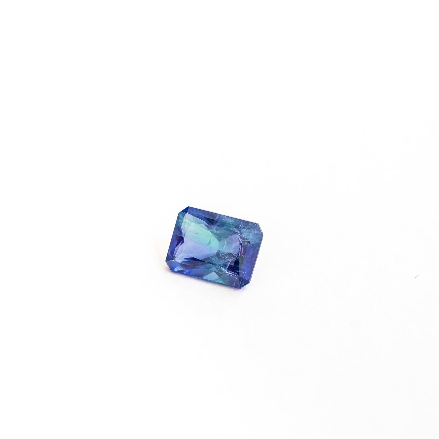 Nanosital #Z-22+Z-597 Dark Blue-green Mélange Octagon 12*10 mm, 8*6 mm