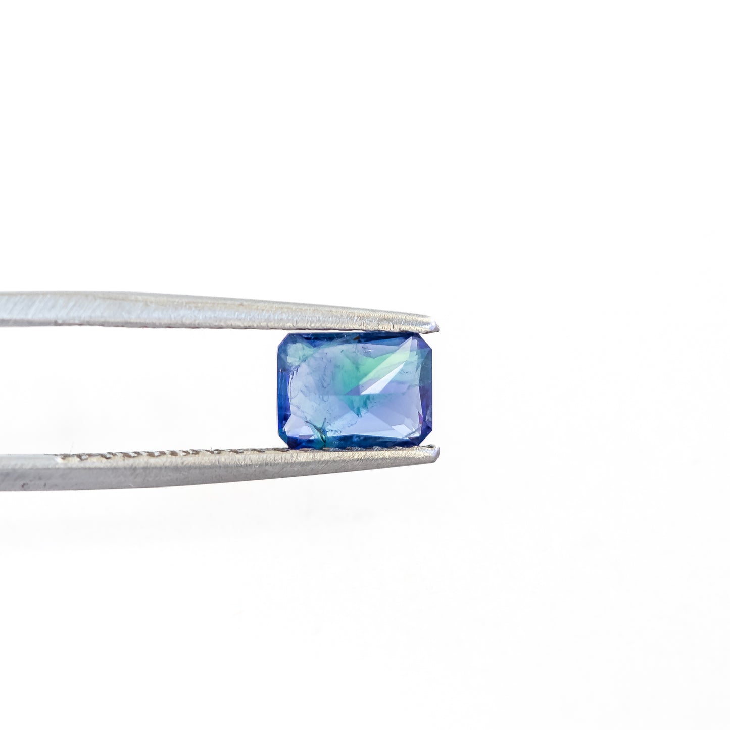Nanosital #Z-22+Z-597 Dark Blue-green Mélange Octagon 12*10 mm, 8*6 mm