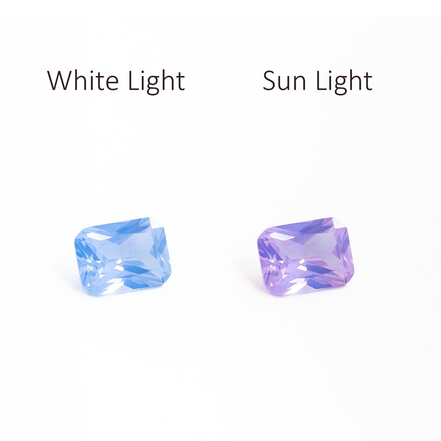 Nanosital #009 Color Change Lavender Octagon 12*10 mm, 8*6 mm