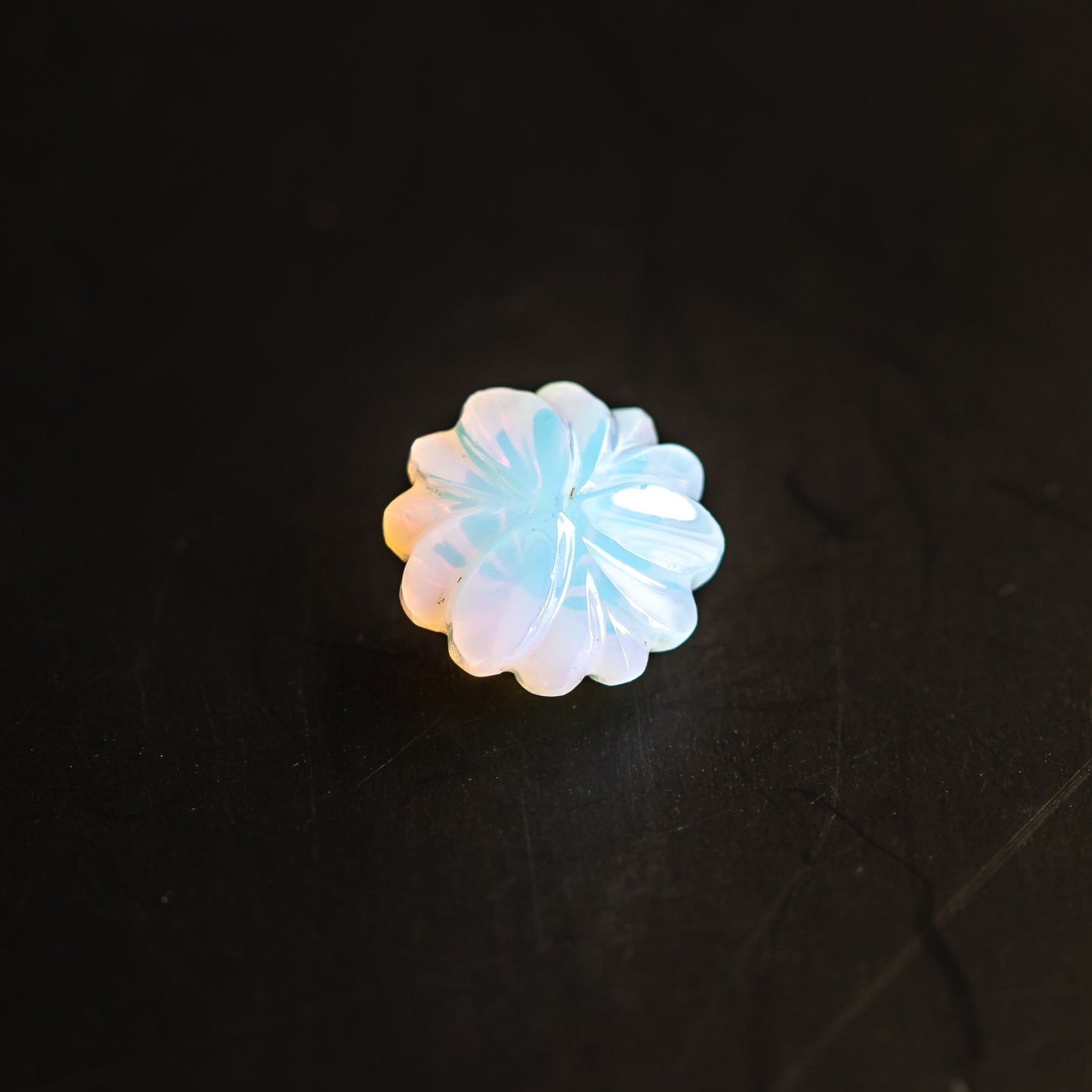 Nanosital #001 White Opal Flower 12 mm, 10 mm